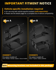 Auxbeam Color Play 3-inch fog light side profile shows rugged aluminum housing.