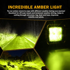 Auxbeam FA Series amber light cover packaging image highlights two-pack contents.