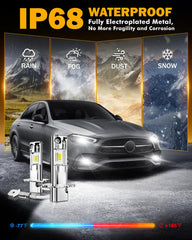 Auxbeam H3 fog light, 6500K white beam for crisp night visibility.