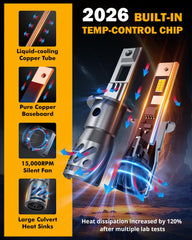 Auxbeam H3 fog light cooling system with visible tubes for sustained performance