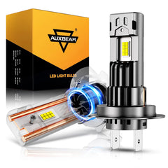 Auxbeam H7 PowerSports Light highlights the ideal beam pattern for off-road clarity