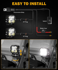 Auxbeam IP68 waterproof rating protects against dust and water exposure