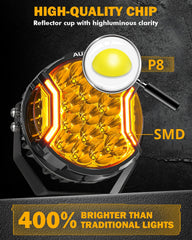 Auxbeam IP68 sealed design resists water and dust in harsh conditions