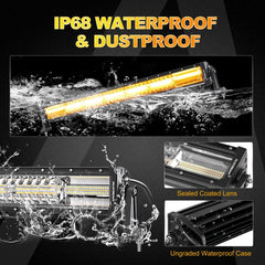 Auxbeam LED light bar 30 inch heat-dissipation design stays cooler during long drives.