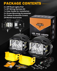 Auxbeam complete off-road light kit includes mounts, harnesses, and accessories.