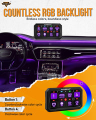 Auxbeam RB80 XL mounting brackets ready for dash or console placement