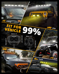 Auxbeam V-MAX 4in pod light, side shot, widens viewing angle for off-road.