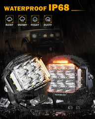 Auxbeam V-MAX 5in pod uses rugged aluminum housing for tough off-road rides.