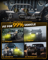 Auxbeam V-Ultra includes mounts and covers for flexible setup.