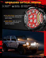 Auxbeam V-Ultra 5-inch LED pod with rugged aluminum housing.