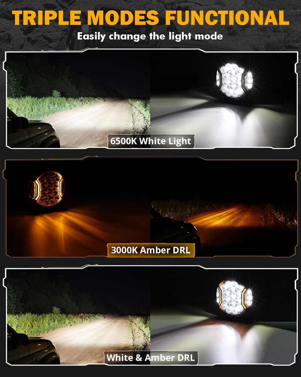 Auxbeam V-Ultra 270-degree beam extends off-road awareness