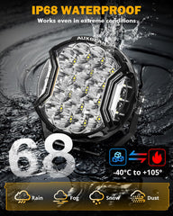 Auxbeam V-Ultra efficient cooling maintains brightness during long trips