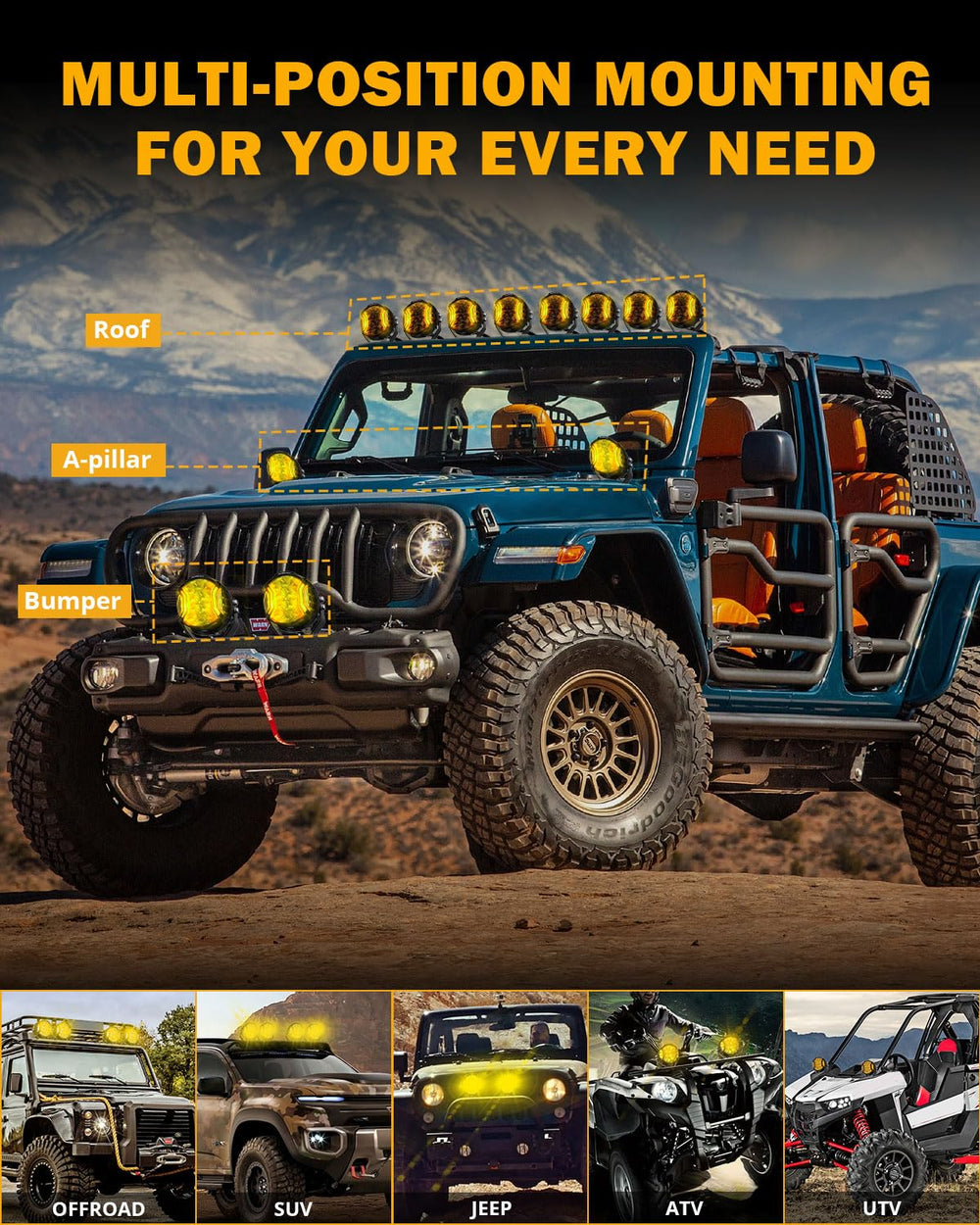 Auxbeam V-Ultra durable aluminum housing for long-lasting performance.