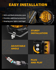 Auxbeam V-Ultra IP68 waterproof design withstands rain and dust.