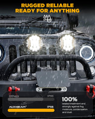 Auxbeam V-Ultra IP68 waterproof design for all-weather reliability.