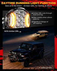 Auxbeam V-Ultra 270-degree beam demonstrates broad off-road coverage.