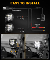 Auxbeam XP-Ultra 3in LED pod IP68 waterproof performance in wet conditions.