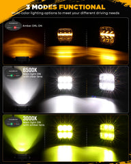 Auxbeam XP-Ultra 5-inch cube off-road light spot and flood beam options
