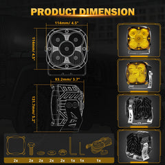 Auxbeam XP-Ultra efficient cooling extends LED life and performance