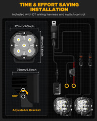 Auxbeam XP-Ultra Hyperspot packaging shows complete hardware and installation guide.