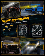 Auxbeam XP Ultra mounting options for bumper or roof rack installation.