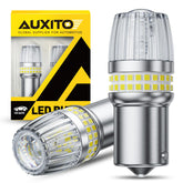 AUXITO 1156 LED bulbs for backup light with brighter night visibility.