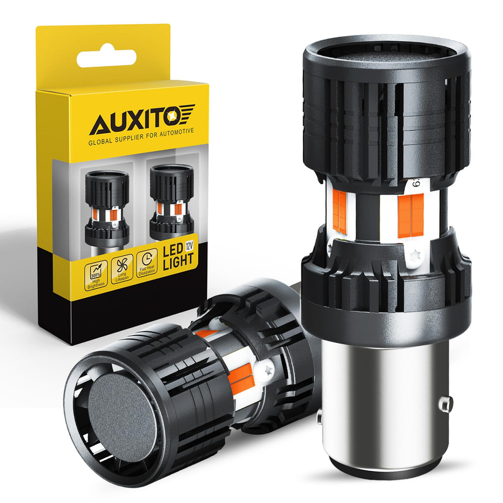 AUXITO 1157 amber LED bulb front signal for improved visibility and signaling