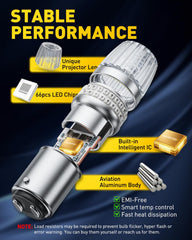 AUXITO 1157 LED with aviation-grade aluminum body for extended life