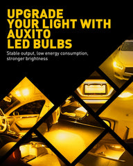 AUXITO 194 bulbs shown for license plate and courtesy light applications
