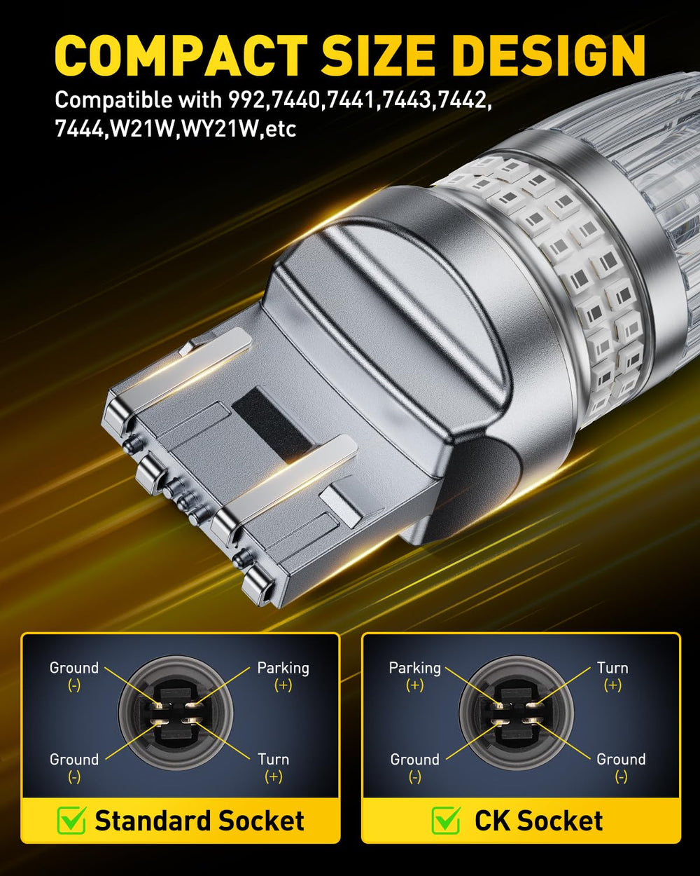 AUXITO 360-degree light output provides full signal visibility