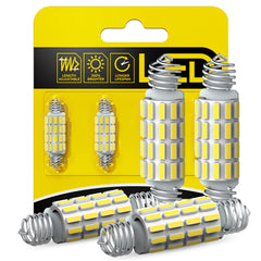 Auxito 578 bulbs in-dome light installation provide bright, even cabin illumination.