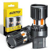 AUXITO 7440 amber LED turn signal bulb delivering brighter signaling for improved visibility