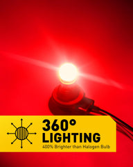AUXITO 7443/7440 red LEDs illuminate tail lights more clearly for signaling