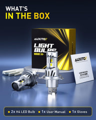 AUXITO 9003 LED bulb long life visual indicating 60,000+ hours