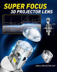 AUXITO 9003 LED bulb features plug-and-play installation for quick upgrades.