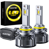 AUXITO 9005 LED headlight bulbs front view beam pattern for sharper night visibility