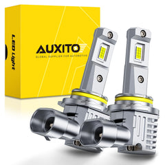 AUXITO 9006 LED bulbs pack of 2 for quick plug-and-play upgrade.