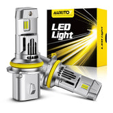 Auxito 9007/HB5 bulbs front view for brighter night driving and crisper road details.