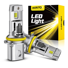 Auxito 9007/HB5 bulbs front view for brighter night driving and crisper road details.