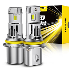 AUXITO 9007 LED bulb front view delivers ultra-bright, even illumination for safer night driving.