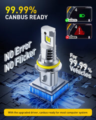 AUXITO 9007 LED bulbs plug-and-play installation for quick, tool-free replacement.