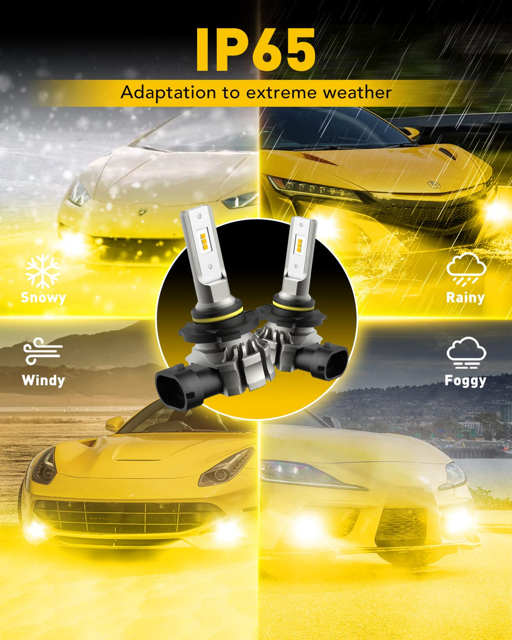 Auxito 9145 canbus-ready LED fog bulbs for vehicles