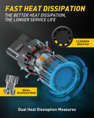 AUXITO amber LED bulb installed in exterior signal for clear visibility