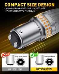 AUXITO socket compatibility for Bay15D/1157 installation