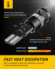 AUXITO Brilliant Red 194 LED bulb for rear marker lights, enhanced night visibility.