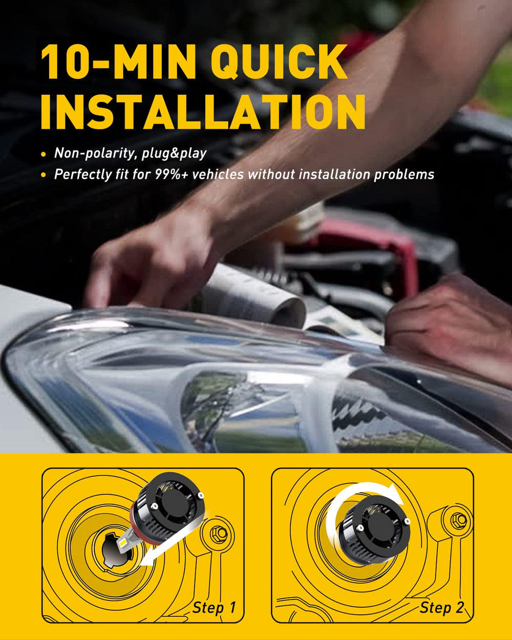 AUXITO CANbus ready bulbs minimize dashboard warnings on many vehicles.