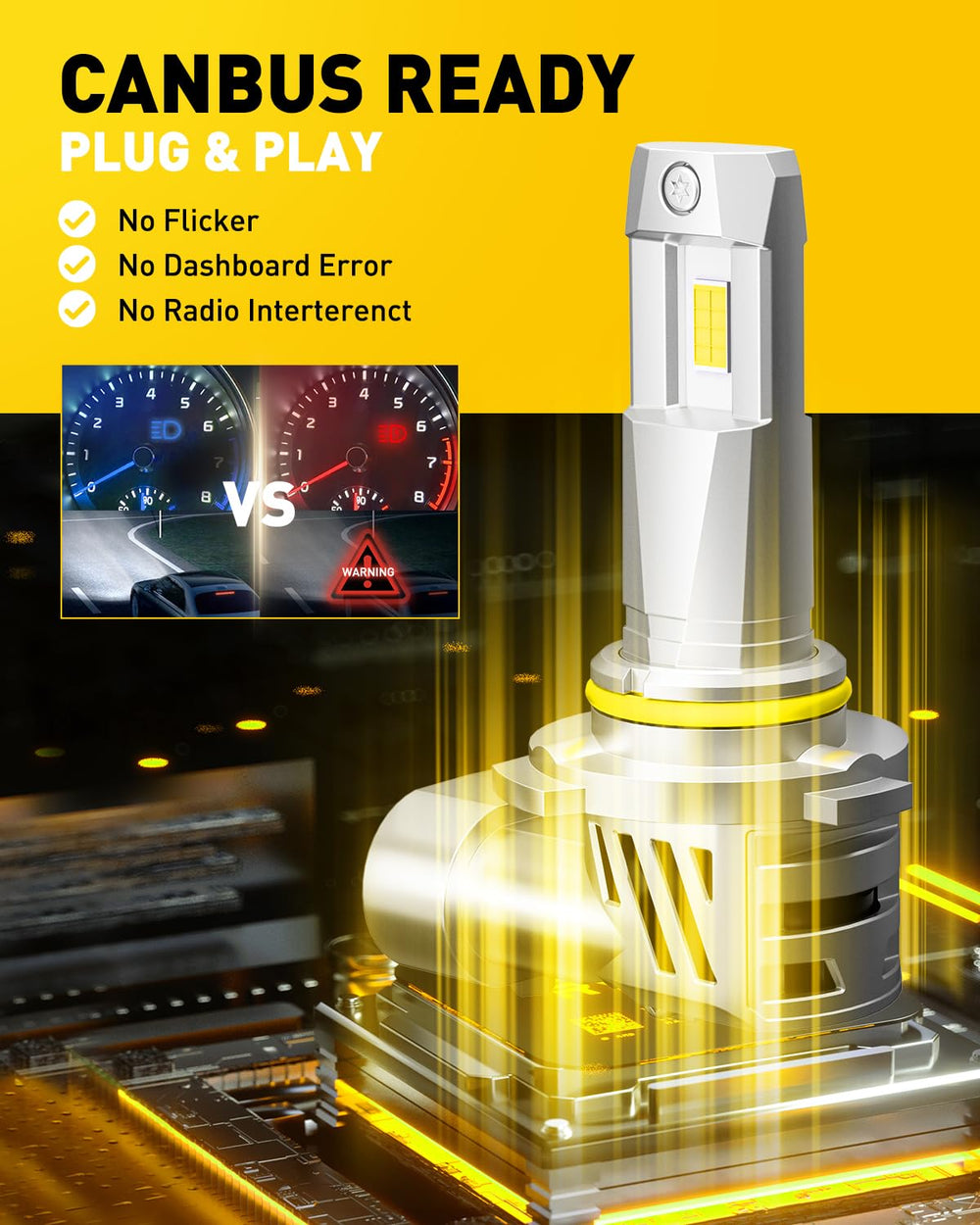 AUXITO Canbus-ready plug-and-play setup inside a car cabin.