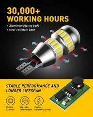 AUXITO CAN-BUS smart IC driver inside ensures instant-on operation with no flicker.