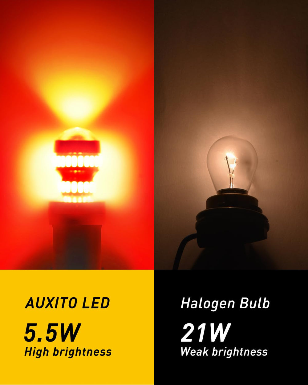 AUXITO compact BA15S 1156 bulb fits common sockets for easy replacement