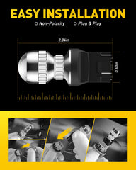 AUXITO compact 7440/7443 bulb pack for easy replacement
